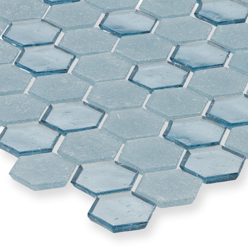 Wave, Hexagon Mosaic - Glass Tile