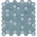 Wave, Hexagon Mosaic - Glass Tile