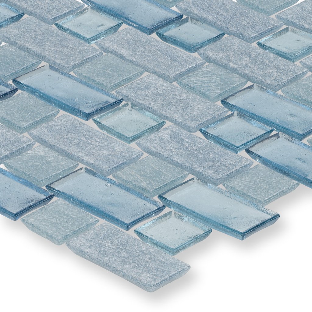 Superior Wave Glass Tile by American Glass Mosaics