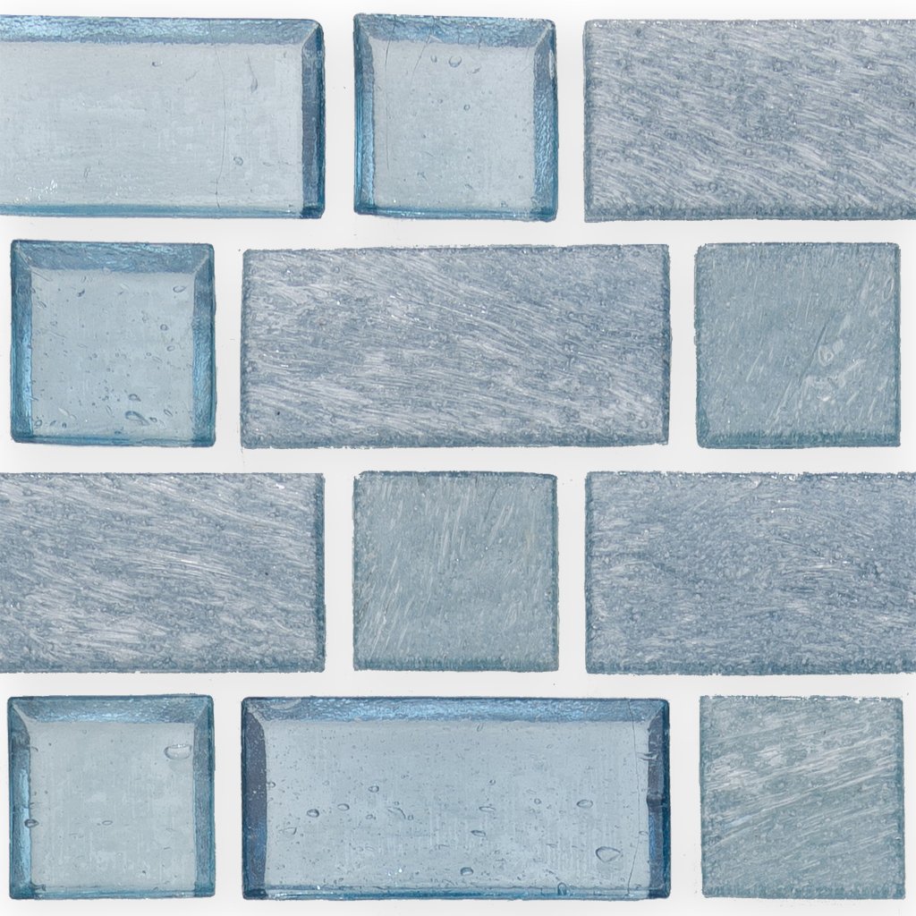 Superior Wave Glass Tile by American Glass Mosaics