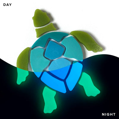Medium Turtle Pool Mosaic | Glow in the Dark Pool Tile