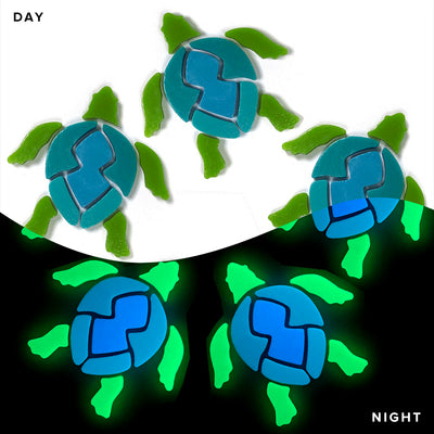 Swimming Turtle x 5 | Glow in the Dark Pool Mosaics | Element Glo