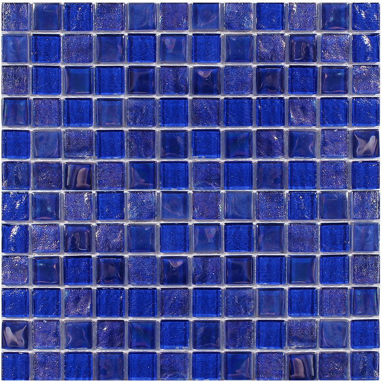 Treasure Series Cobaltstone 1" x 1" Mosaic Tile | TASTREACOBALST11 | Tesoro Glass Tile