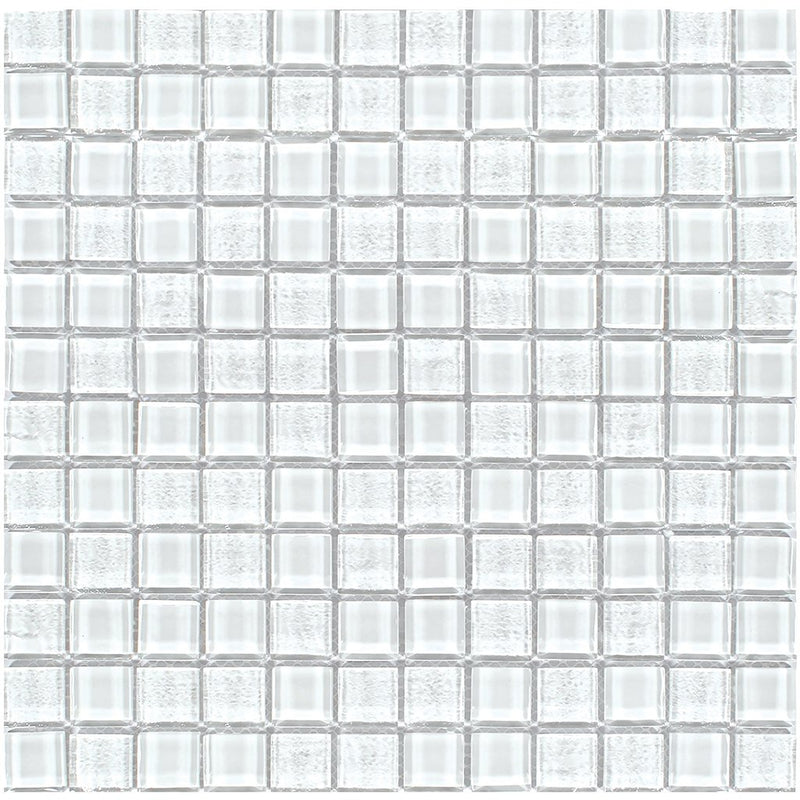 Treasure Series Whitestone 1" x 1" Mosaic Tile | TASTREAWHITEST1 | Tesoro Glass Tile