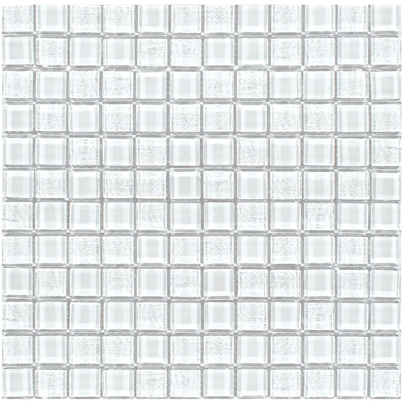 Treasure Series Whitestone 1" x 1" Mosaic Tile | TASTREAWHITEST1 | Tesoro Glass Tile