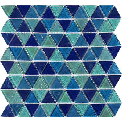 Blendstone, Triangle Mosaic Tile | TASTRIABLENDST | Tesoro Glass Tile