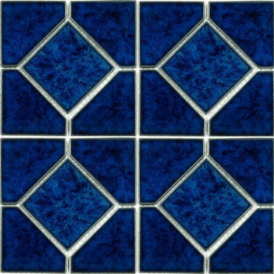 TITAN-662 - Fujiwa Sapphire, 6" x 6" Deco - Porcelain Pool Tile