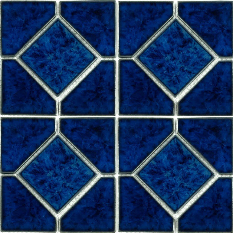 TITAN-662 - Fujiwa Sapphire, 6" x 6" Deco - Porcelain Pool Tile