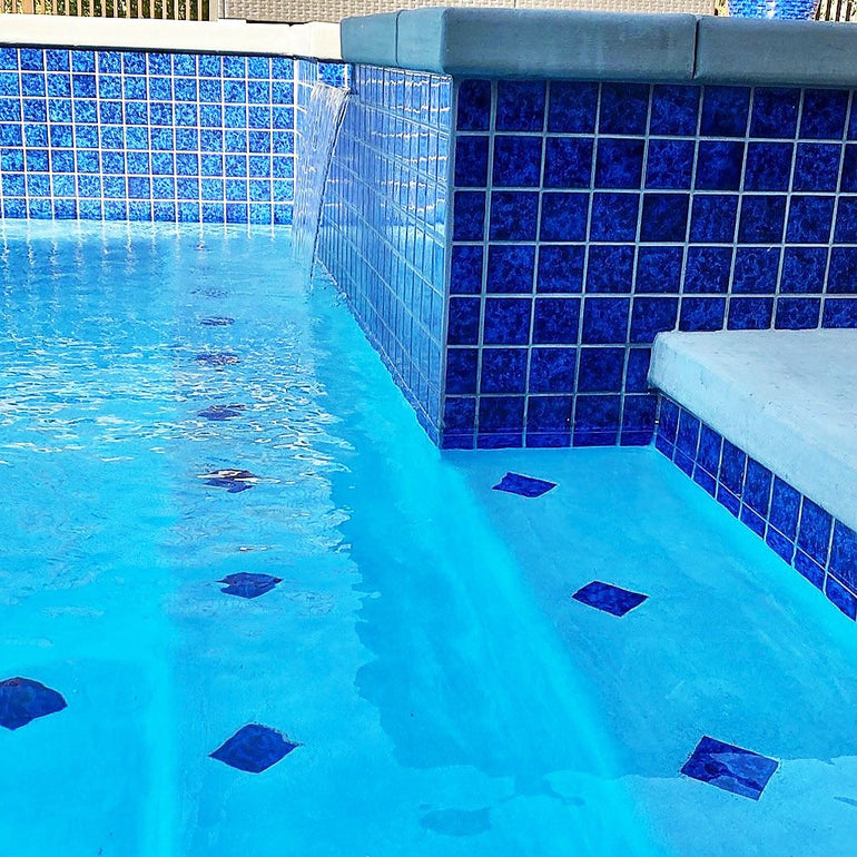 Sapphire, 3" x 3" | TITAN-332 | Fujiwa Porcelain Pool Tile
