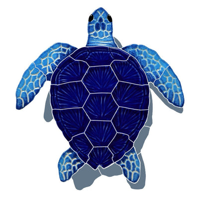 TLSBLUS - Loggerhead turtle blue with shadow small