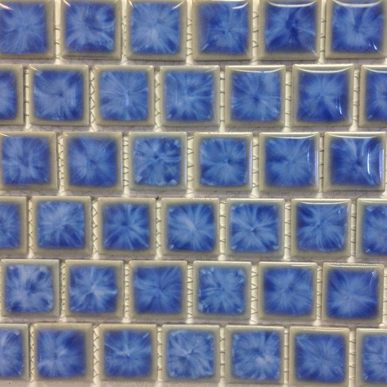 TNT-031 - Crystal Blue, 1" x 1" - Porcelain Pool Tile - Fujiwa