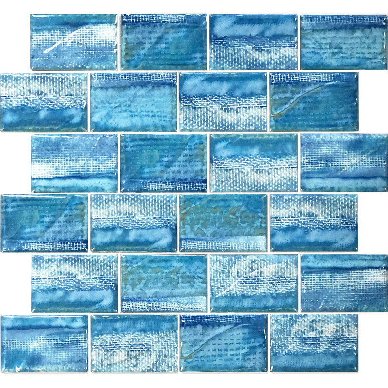 Icy Blue, 2" X 3" | TOKYO-231 | Fujiwa Porcelain Pool Tile