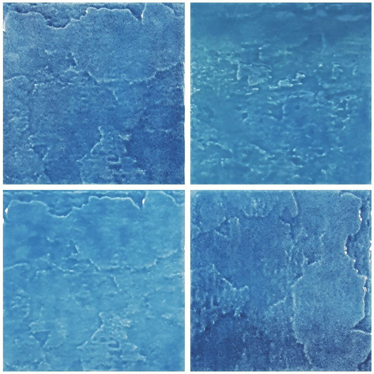 TONMELAIND6 Aquatica Indiano Azzurro, 6" x 6" (1 box, 44 pcs) - Porcelain Pool Tile