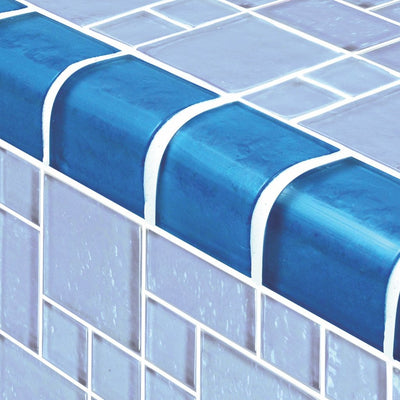 TRIM-GG8M2348B17 - Blue Mixed, Trim - Glass Tile