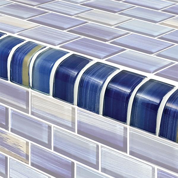 TRIM-GW82348B10 Trim Blue, 1" x 2" Artistry in Mosaics