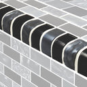 Black Blend, Trim - Glass Tile