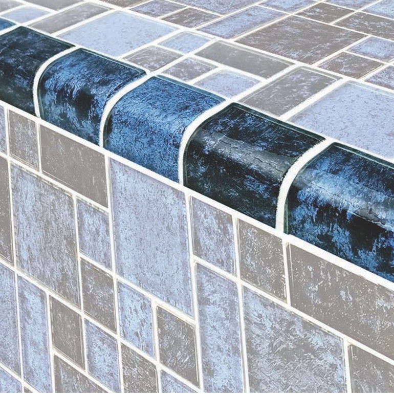 Azure Black, Trim - Glass Tile