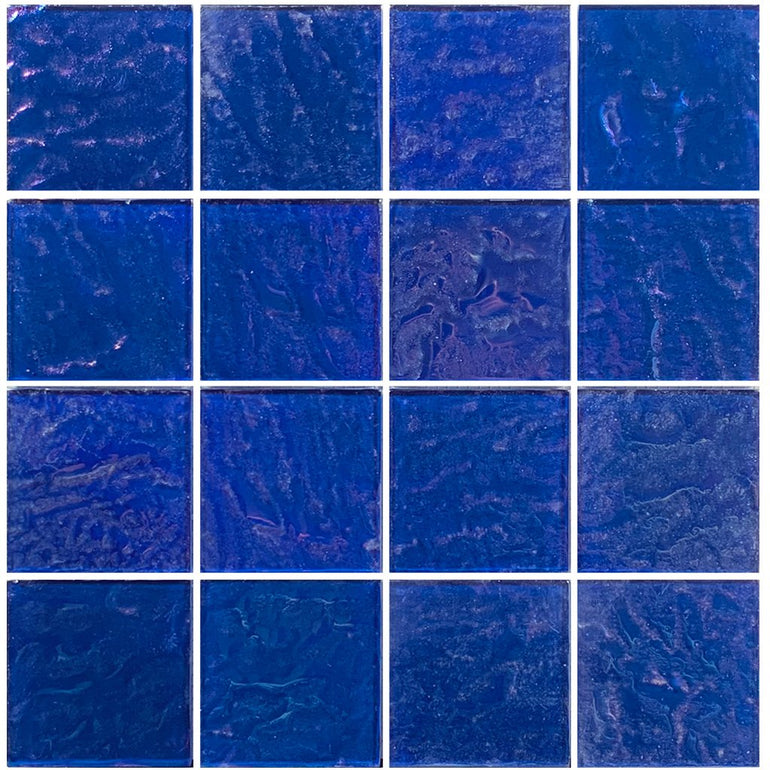 Piazza Series Cobalt 3" x 3" Glass Tile | TRMPIAZCOBALTEX3 | Tesoro Mosaic Tile