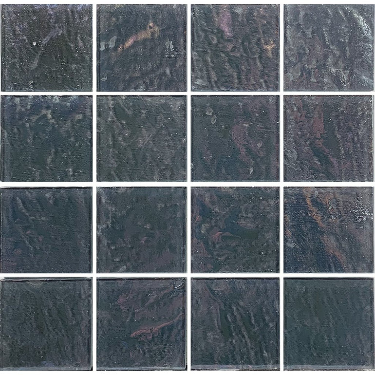 Piazza Series Grey 3" x 3" Glass Tile | TRMPIAZGREYTEX3 | Tesoro Mosaic Tile