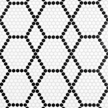 Tulle Classic, Hexagon Mosaic Tile | Geometro Glass Tile 