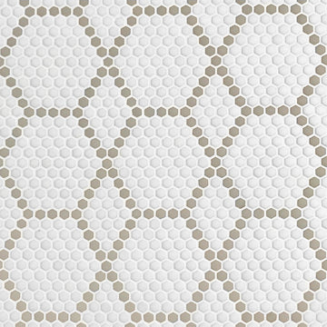 Tulle Country, Hexagon Mosaic Tile | Geometro Glass Tile 