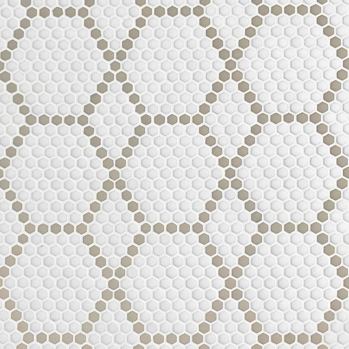 Tulle Country, Hexagon Mosaic Tile | Geometro Glass Tile 