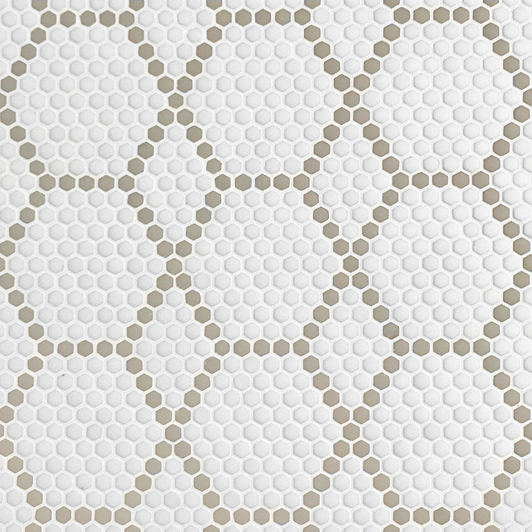 Tulle Country, Hexagon Mosaic Tile | Geometro Glass Tile 