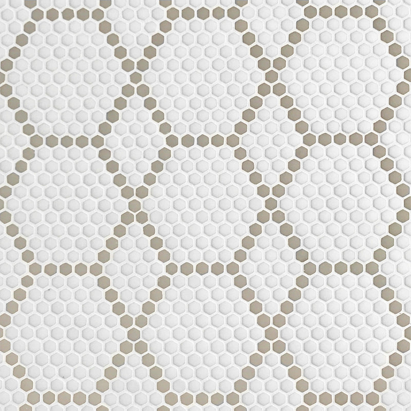 Tulle Country, Hexagon Mosaic Tile | Geometro Glass Tile 