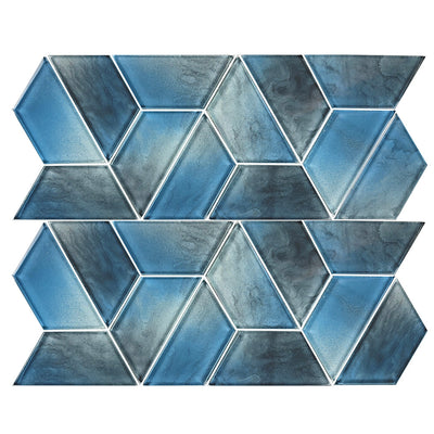 Morning Fog, 2" x 4" Mosaic Tile | TZ824B1 | Glass Pool Tile