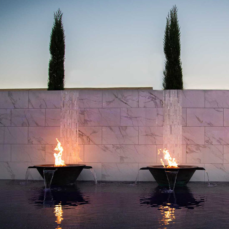 Cazo Copper Fire and Water Bowl, 4 Way Spill | The Outdoor Plus