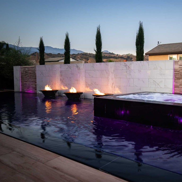 Cazo Copper Fire and Water Bowl, 4 Way Spill | The Outdoor Plus
