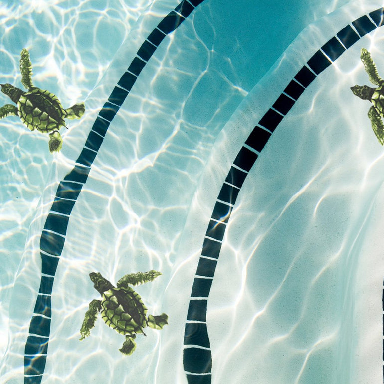 Baby Turtle C - Green | PORC-ST22C | Pool Mosaic