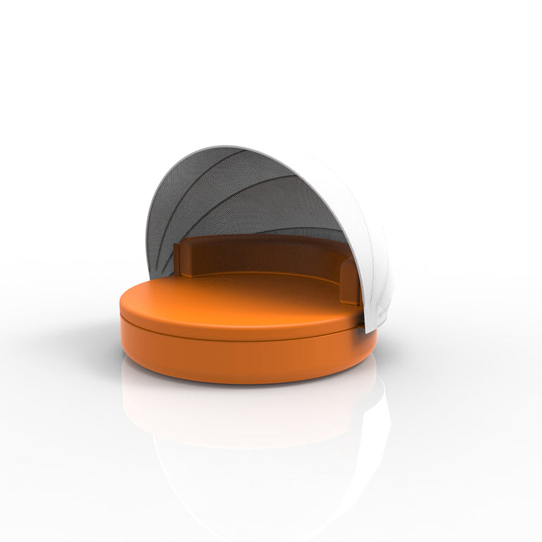 ULM DAYBED WITH FIXED BACKRESTS AND SUNROOF, ORANGE, 54190-ORANGE, VONDOM Luxury Outdoor Furniture
