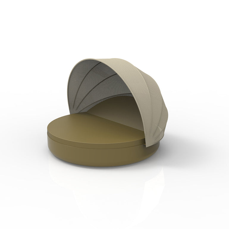 ULM DAYBED WITH RECLINING BACKRESTS AND SUNROOF, KHAKI, 54189-KHAKI, VONDOM Luxury Outdoor Furniture