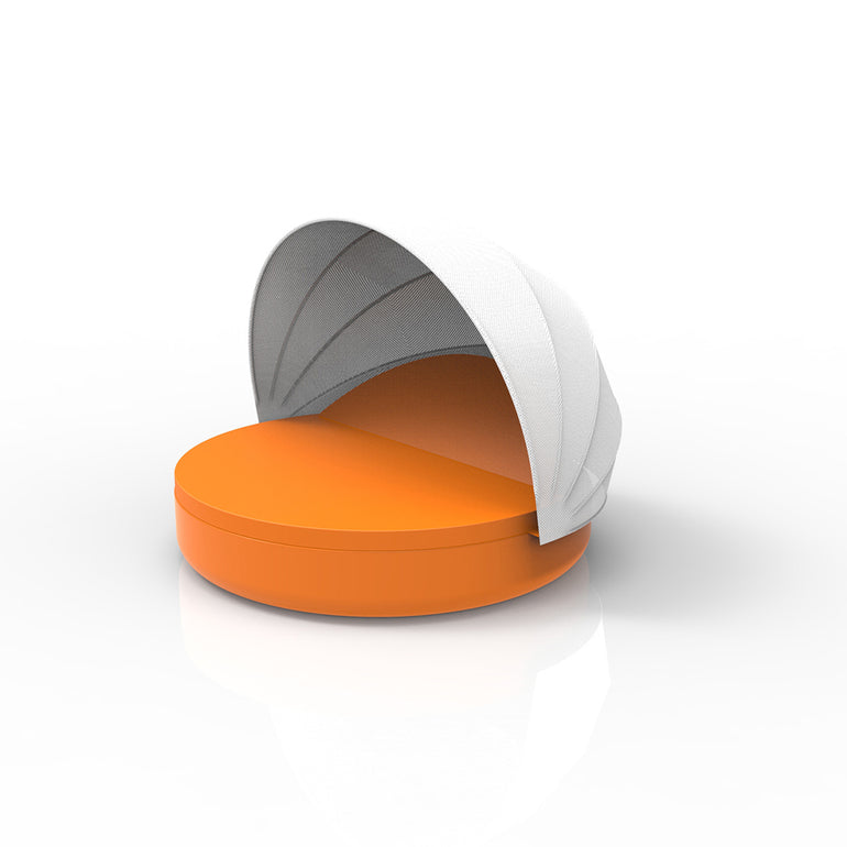 ULM DAYBED WITH RECLINING BACKRESTS AND SUNROOF, ORANGE, 54189-ORANGE, VONDOM Luxury Outdoor Furniture