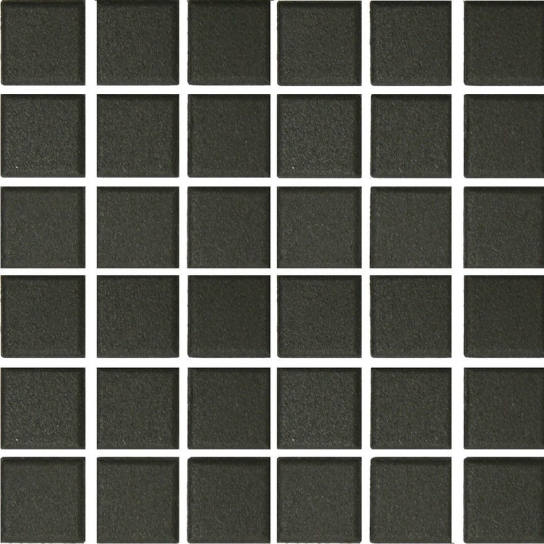 UNG-201C - Black, 2" x 2" - Porcelain Pool Tile - Fujiwa