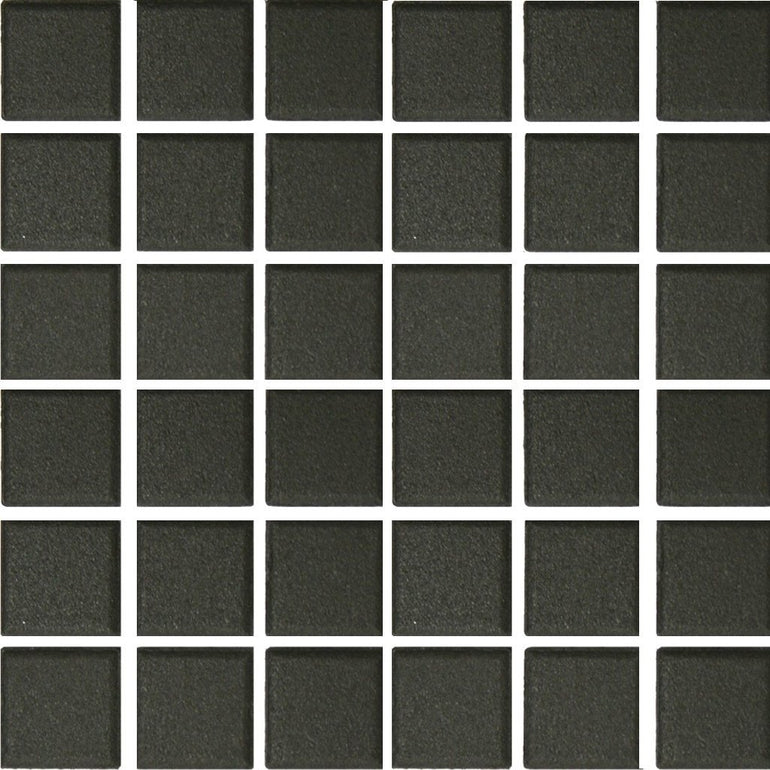 UNG-201C - Black, 2" x 2" - Porcelain Pool Tile - Fujiwa