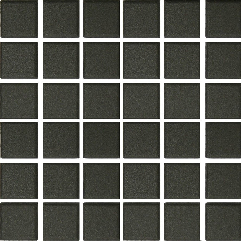 UNG-201C - Black, 2" x 2" - Porcelain Pool Tile - Fujiwa