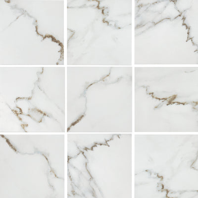 Calacatta, 6" x 6" Porcelain Pool Tile | ESTMASSCALA66 | Aquatica Pool Tile