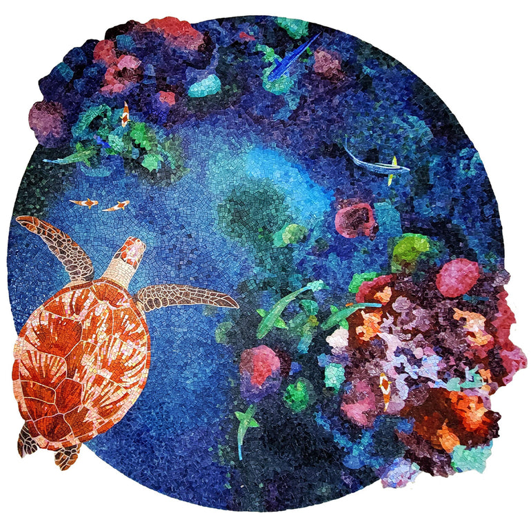  Blue Grotto | G-BGRL | Glass Pool Mosaic by Artistry in Mosaics