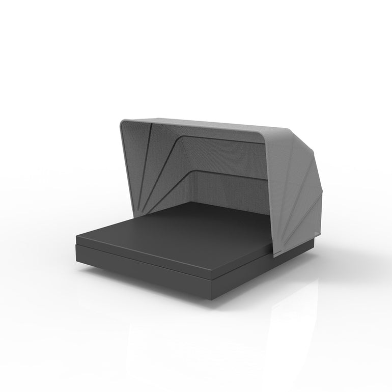 VELA BASIC SQUARE DAYBED WITH SUNROOF,  ANTHRACITE, 54184-ANTHRACITE, VONDOM Luxury Outdoor Furniture