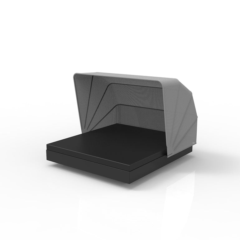 VELA BASIC SQUARE DAYBED WITH SUNROOF, BLACK, 54184-BLACK, VONDOM Luxury Outdoor Furniture