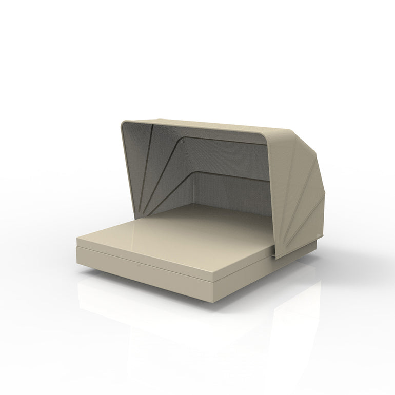 VELA BASIC SQUARE DAYBED WITH SUNROOF, ECRU, 54184-ECRU, VONDOM Luxury Outdoor Furniture