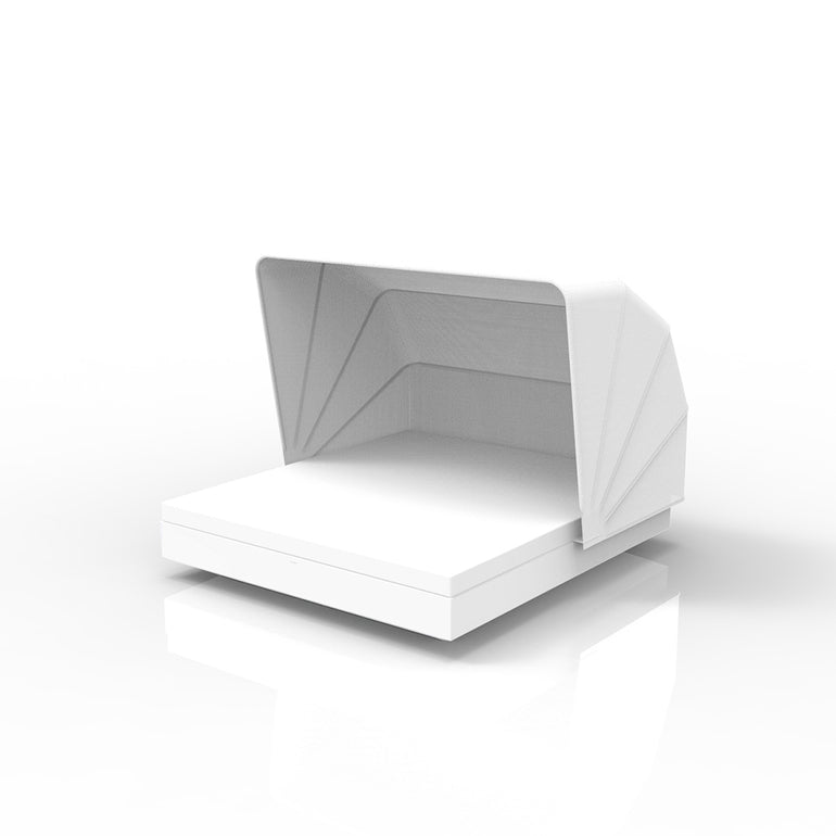 VELA BASIC SQUARE DAYBED WITH SUNROOF, ICE, 54184-ICE, VONDOM Luxury Outdoor Furniture