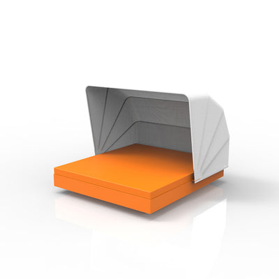 VELA BASIC SQUARE DAYBED WITH SUNROOF, ORANGE, 54184-ORANGE, VONDOM Luxury Outdoor Furniture