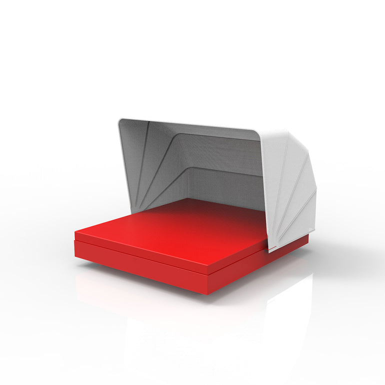 VELA BASIC SQUARE DAYBED WITH SUNROOF, RED, 54184-RED, VONDOM Luxury Outdoor Furniture