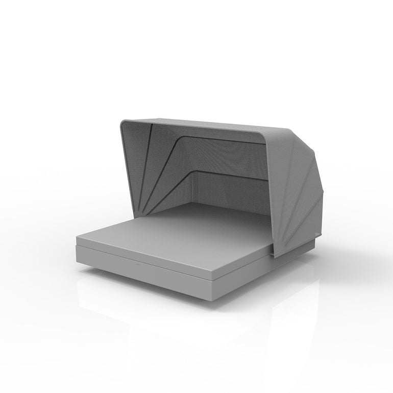VELA BASIC SQUARE DAYBED WITH SUNROOF, STEEL, 54184-STEEL, VONDOM Luxury Outdoor Furniture