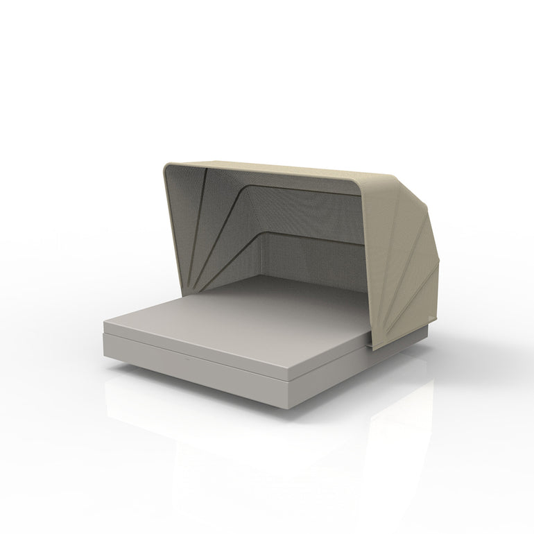 VELA BASIC SQUARE DAYBED WITH SUNROOF, TAUPE, 54184-TAUPE, VONDOM Luxury Outdoor Furniture