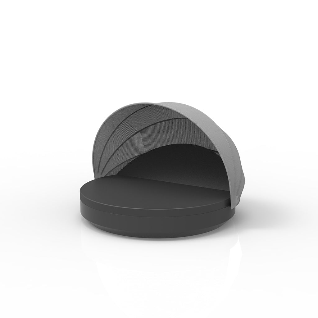 VELA ROUND DAYBED WITH RECLINING BACKREST AND SUNROOF,  ANTHRACITE, 54188-ANTHRACITE, VONDOM Luxury Outdoor Furniture