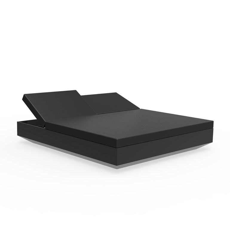 VELA SQUARE DAYBED WITH RECLINING BACKRESTS, BLACK, 54180-BLACK, VONDOM Luxury Outdoor Furniture